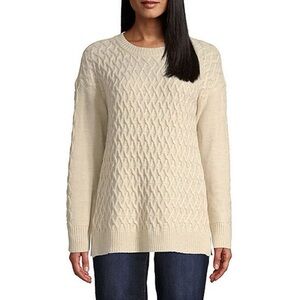 St. John's Bay Women's Ivory Cable Knit Sweater